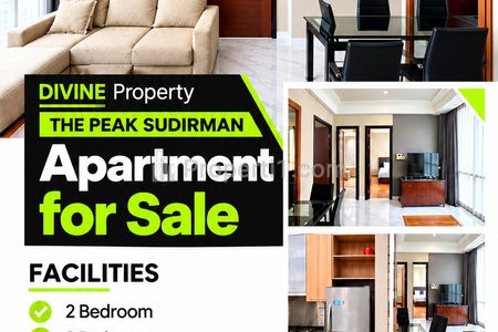 Dijual Apartemen 2+1 BR Furnished Luas 82Sqm di The Peak Sudirman, Jakarta Selatan