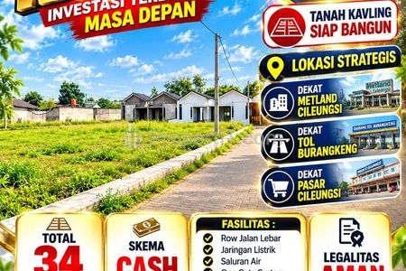 Dijual Tanah Kavling Dalam Cluster Dekat Metland Cileungsi Bogor