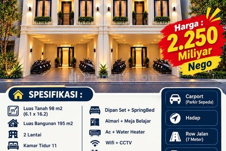 Dijual Kost-kostan Ekslusive Sigura-gura Malang, Inden Bangun Full Furnished