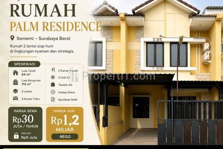 Dijual Rumah Palm Residence - Raya Sememi - Benowo Surabaya Barat Dekat Bukit Palma Citraland