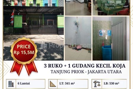 Dijual 3 Ruko + 1 Gudang Kecil di Koja, Tanjung Priok – Jakarta Utara