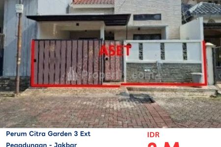 Dijual Rumah Murah Citra Garden 3 Extention, Jakarta Barat