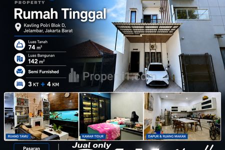 Dijual Cepat Rumah 3 Lantai Harga Murah Lokasi Kaving Polri Blok D Jakarta Barat Nego!!
