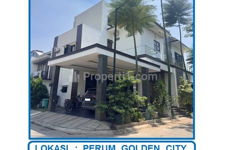Jual Cepat Harga Spesial Rumah Hook 3 Lantai Full Furnished di Perumahan Golden City, Cluster Greenwood, Teluk Pucung, Bekasi Utara